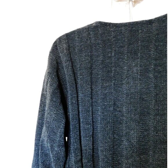Claiborne Sweater XL Blue Grey Knit Pullover Long Sleeve 100% Acrylic - Picture 4 of 6